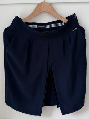 SAINT JAMES Navy Blue Pleated Skirt US 4 FR 36 XXS